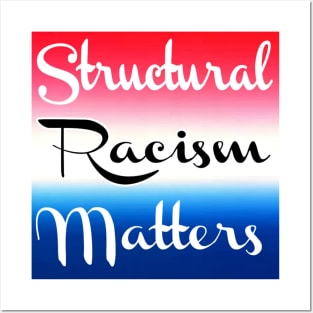 Structural Racism Matters - Institutionalized Racism - Systemic Racism - Back Posters and Art